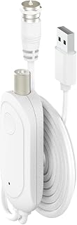 Amplificatore Segnale Antenna TV – Compatibile Con DVB-T/T2 – Alimentazione USB 1 m + Cavo Coassiale 0.3 m – Booster per Ricezione Digitale HD 4K per TV Interna Esterna00