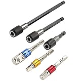 Breynet Socket bit Extension Bar Hex Shank Adapter Drill Nut Driver Power Drill Bit Repair Tools Kit Set 1/4