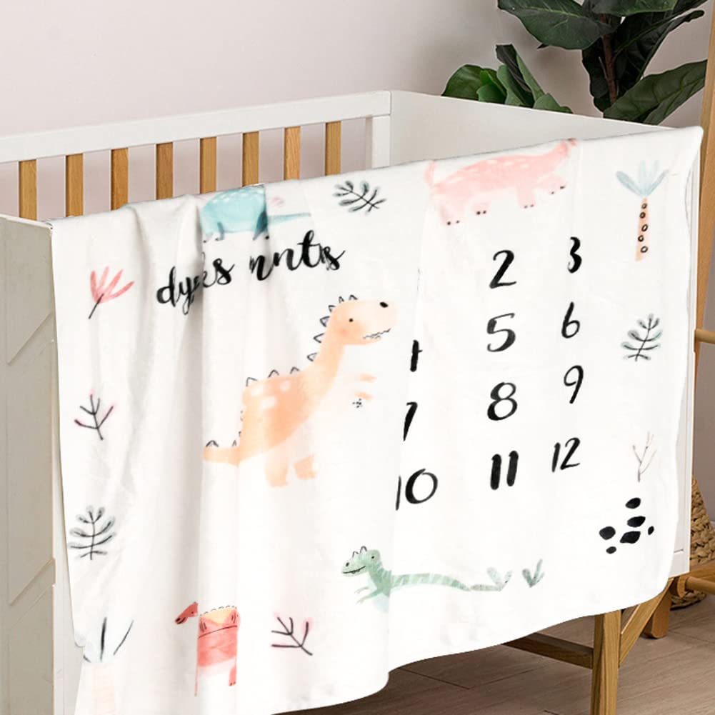 Paishanas Baby-Meilenstein-Decke – Superweiches Fleece, 152x102 Cm, Für Monatsfotos, Neutrales Design