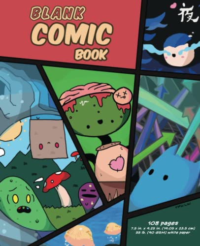 Blank comic book: 108 pages with different templates, 7.5 in. x 9.25 in.