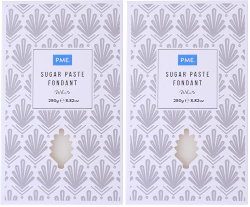 PME Fondant Pasta de Azúcar - Blanco 250g (Paquete de 2)