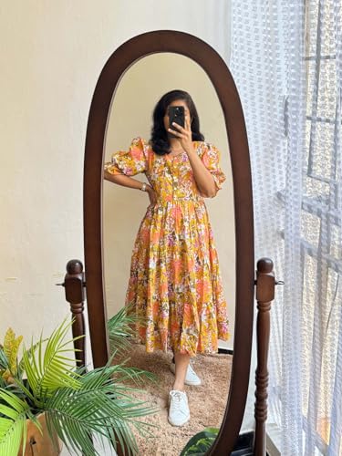 Image of Women's Rayon Printed Anarkali Kurta for Women and Girls, Regular Wear