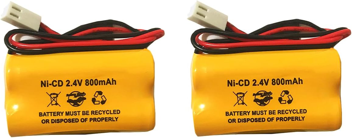 Battery Hawk(2 Pack) 2.4v 800mah NiCad Exit Sign Emergency Light 0120822-E 12-822 100003A097 100-003-A093 100-003-A095 12-790