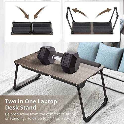 Atumtek 27” Extra Large Lap Desk Fits 17 Inches Laptops, 2 In 1 Laptop Desk For Bed Couch Sofa, Laptop Lap Desk With Cushion And Folding Legs For Home Office Working, Writing #TOP2