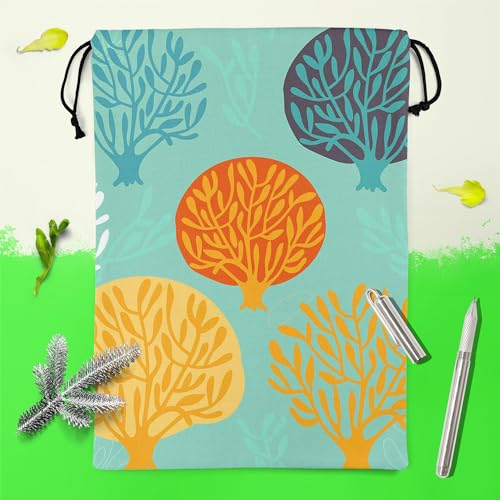 Image of ArtzFolio Leaf Art D3 | Reusable Sack Bag | Bag for Gym, Storage, Vegetable & Travel