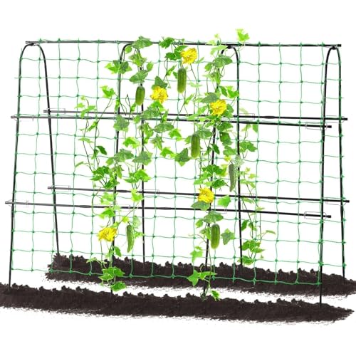 FOLLOOK Garden Cucumber Trellis for Climbing Plants Outdoor, 65 x