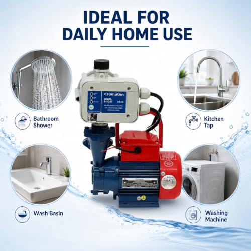 Image of Crompton 0.5hp Pressure Booster Pump | 0.5hp with Automatic Pump Controller Switch |Water Pump 0.5hp | 0.5hp Pressure Pump
