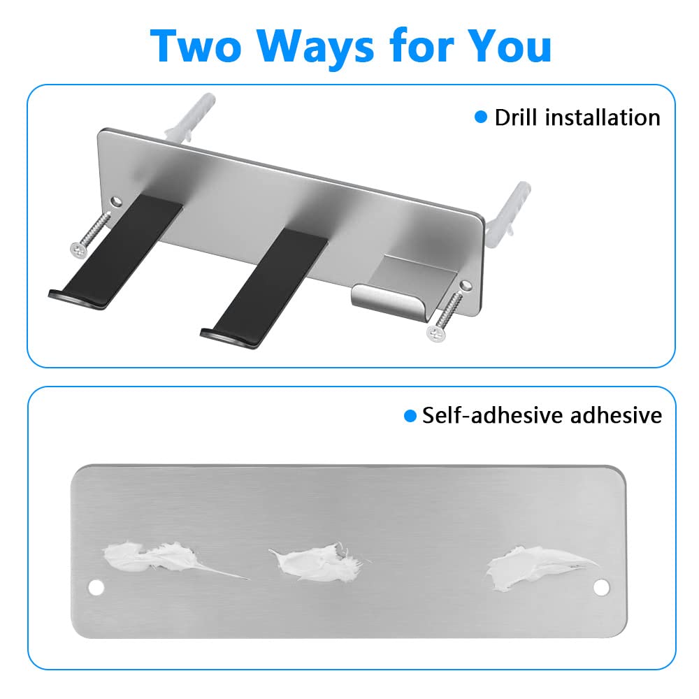 Porta Phon E Piastra Da Parete Senza Foratura | Supporto In Acciaio Inox Con Protezione Silicone