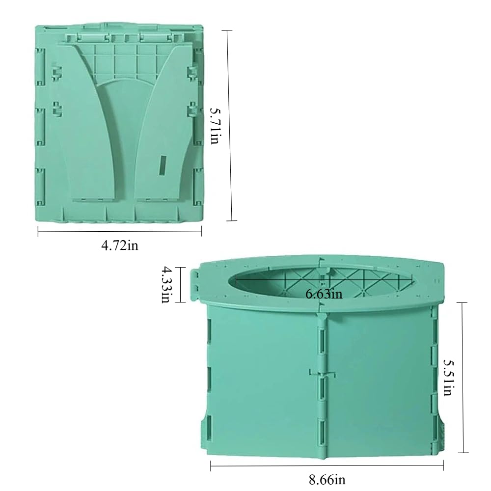 Portable Toddler Potty, Bags, Foldable, Travel Toilet- Leak-Proof, On-the-Go, Potty Training Essentials, Cleaning Bags, Car, Camping, Outdoor
