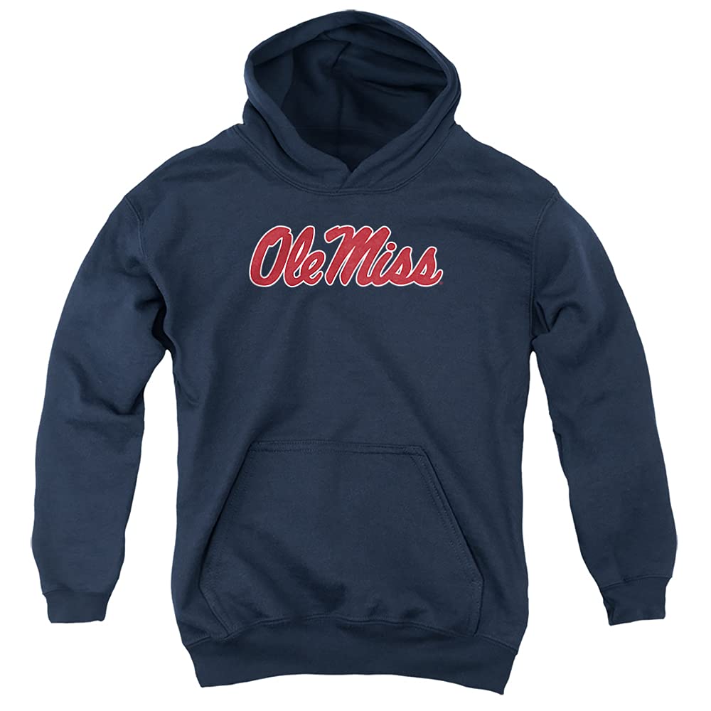University of Mississippi Official Stacked Youth Kids Boy/Girls Pull-Over Hoodie Sweatshirt