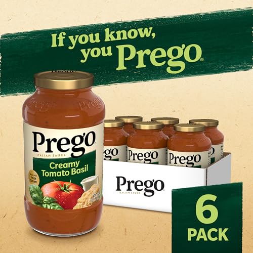 Image of Prego Creamy Tomato Basil Pasta Sauce, 23.5 OZ Jar (Case of 6) (Pack of 2)