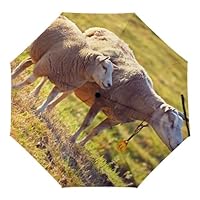 ORENZ Automatic Umbrella Animal Sheep Folding Umbrellas Light Windproof Umbrellas Portable Travel Umbrella