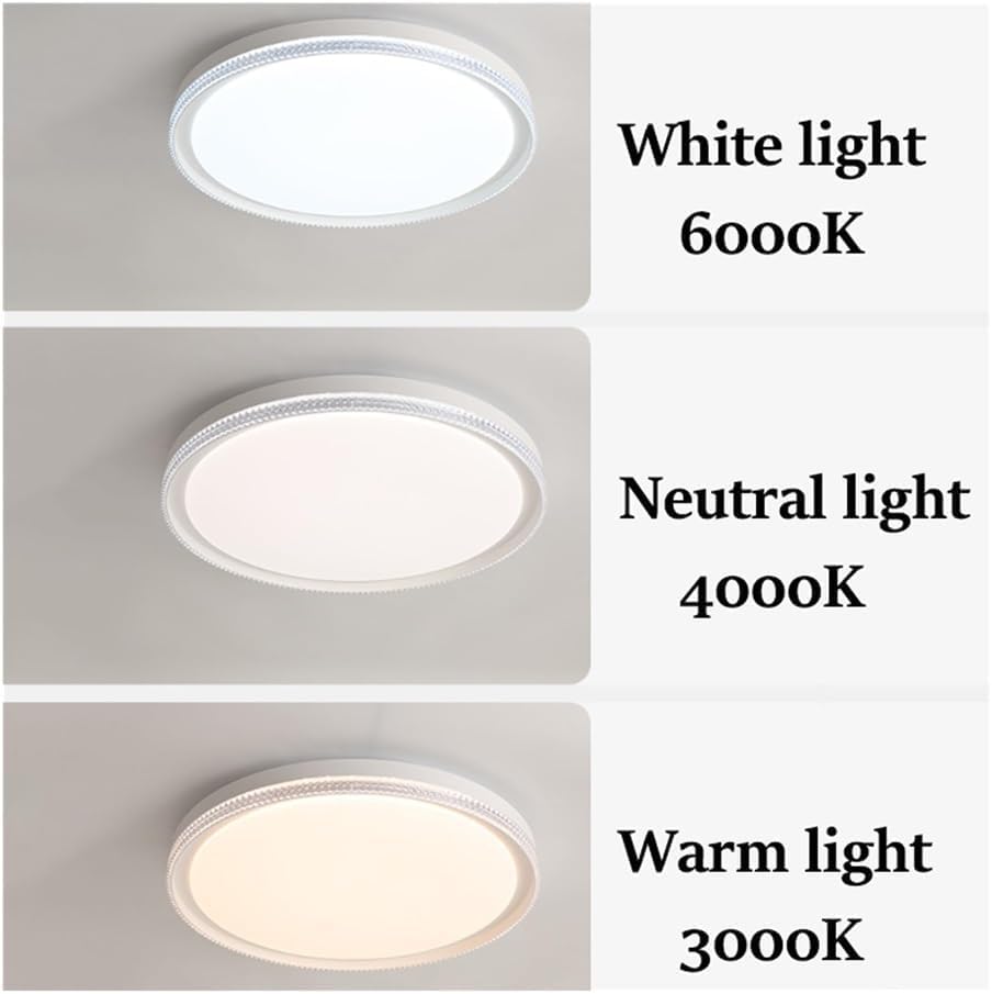 Plafonnier encastré ultra-mince LED variable fer blanc - 5