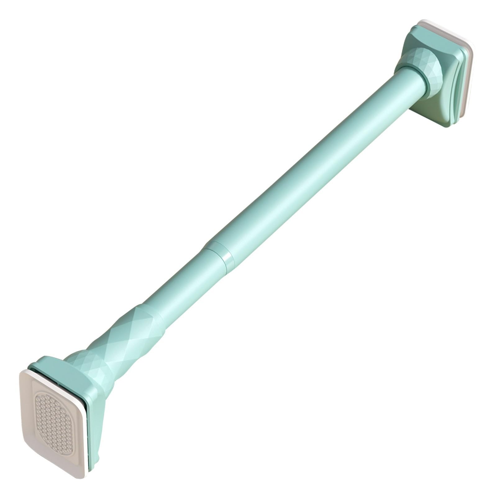 GLDYTVF No Drill Adjustable Tension Curtain Rod for Bathroom - Heavy Duty Telescopic Pole for Renters Fits 260-350cm (8.5'-11.5') - Green Easy Installation