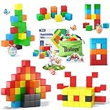 48PCS Magnetic Blocks for Toddlers Outdoor Toys Easter Gifts, Large Magnetic Cube Toy for Sensory Montessori Education Preschool Magnet Toys for 3 4 5 6 Year Old Boys and Girls