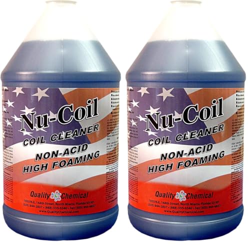 Image of Quality Chemical Nu-Coil Professional Grade Concentrated /Air Conditioner Alkaline Condenser Coil Cleaner for AC Unit /AC Coil Cleaner 1 Gallon (128 oz) (Pack of 2)