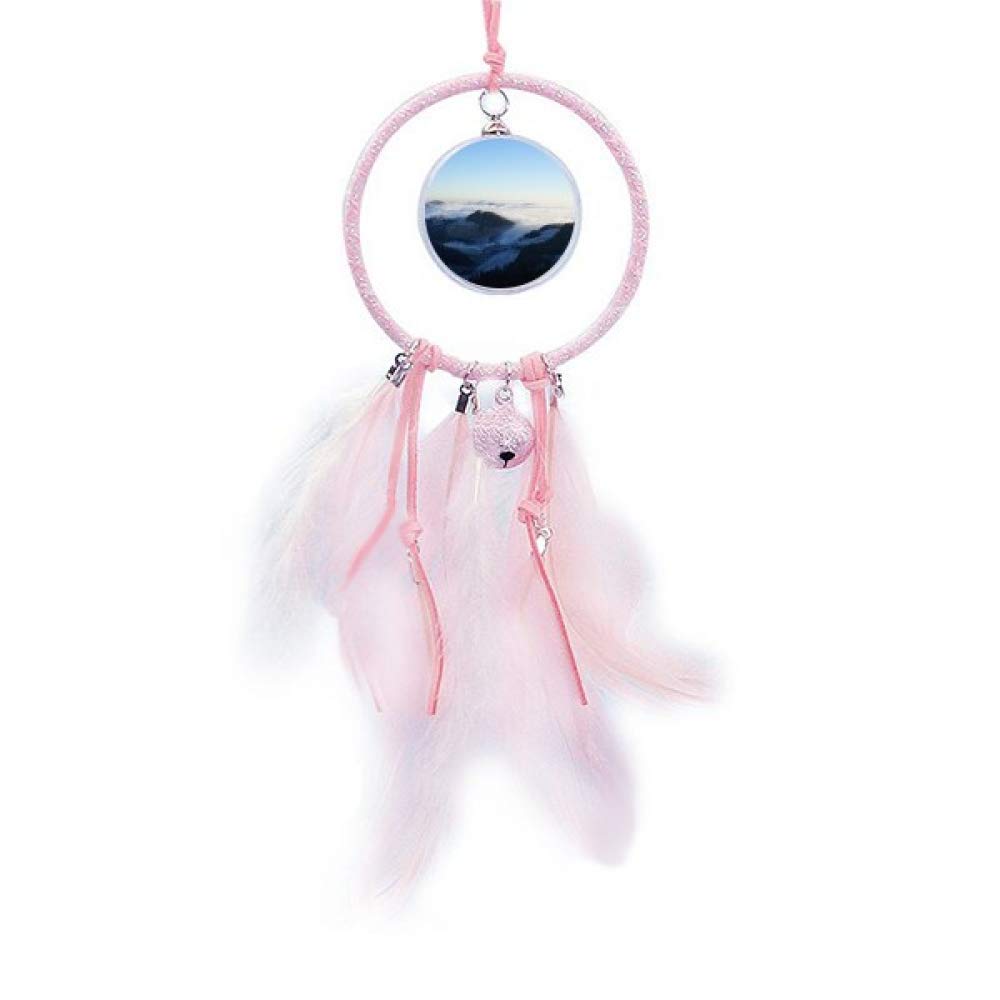 Atrapasueños de montaña con campana pequeña para decoración de ventana