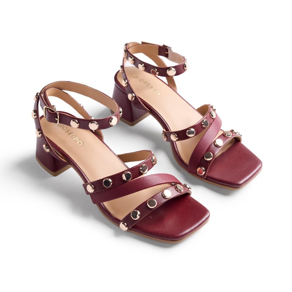 GIOSEPPO KASULU, Women's T-Strap, Bordeaux, 39 EU