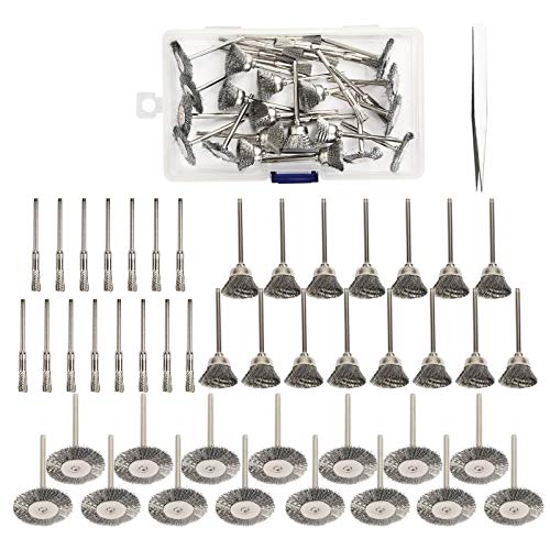 Cepillo de Alambre Juego de Acero CHIFOOM 45pcs Conjunto Cepillos Metálicos Juego...