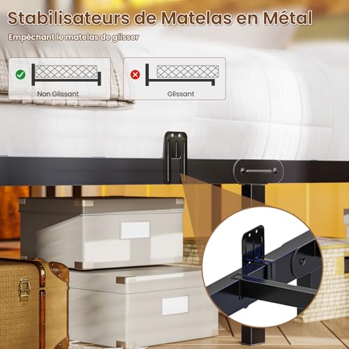 Lit 140x190 LED + multiprise USB-C, AOGLLATI