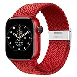 Bracelet Tressé Compatible avec Apple Watch - 41mm 40mm 38mm Bracelet Elastique Sport pour Apple Watch Femmes Hommes, Bracelet de Remplacement Réglable en Nylon pour iWatch Ultra/SE/8/7/6/5/4/3/2/1