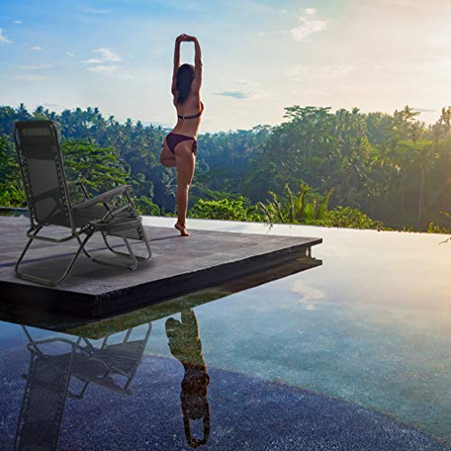 Fdw DC-H096-BLACK Zero Gravity Lawn Lounge Chairs Set Of 2 thumb #4