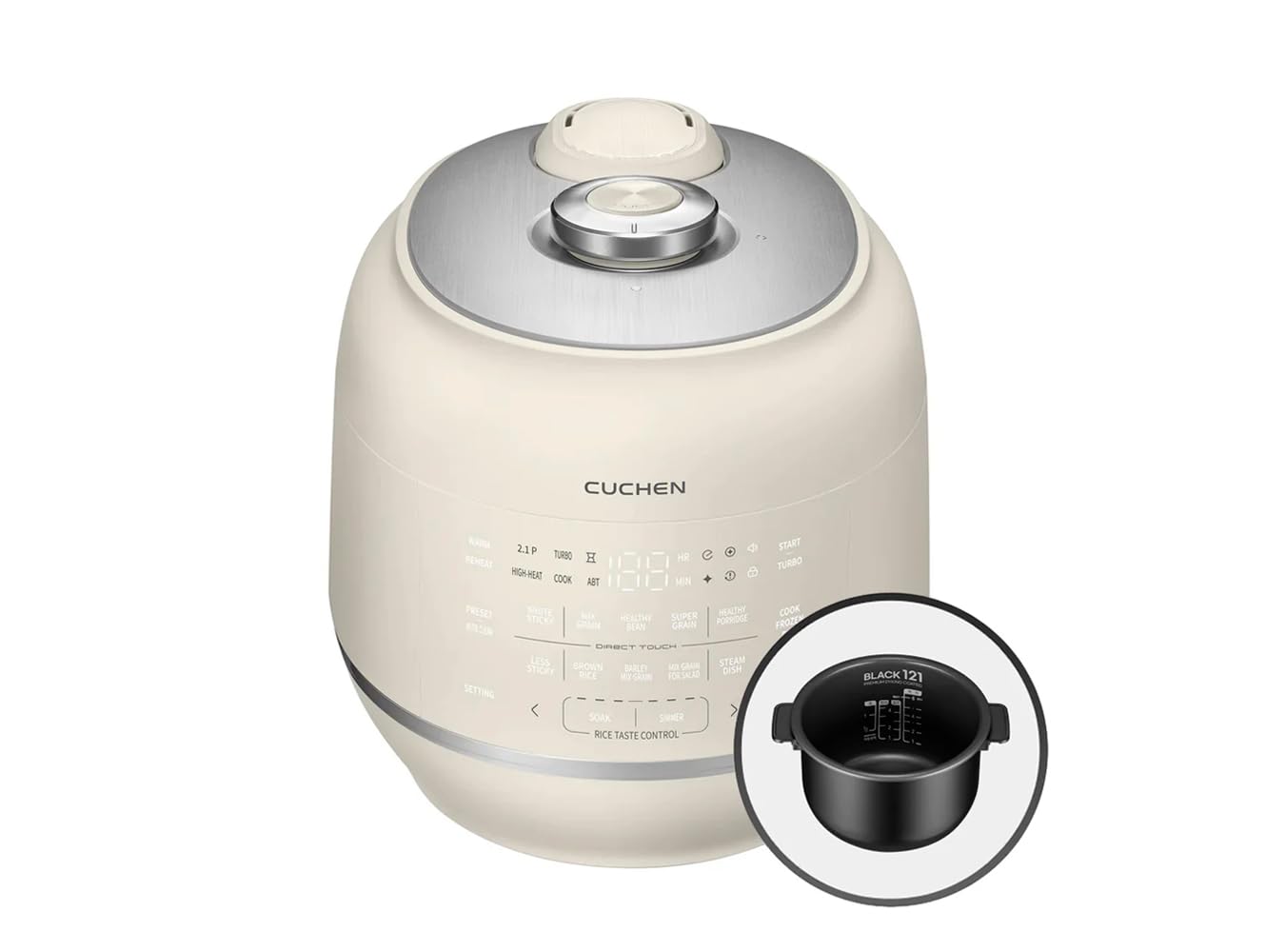 CUCHEN CRT-RPK0640IUS 6 CUP (1.2 quarts): 6 person serving | Expertly Crafted for Multi Grain Cooking |2.1 Ultra High-Pressure Induction Heating IH Rice Cooker | Full Stainless Power Lock System | Auto Steam Clean | Voice Guide | Made in Korea