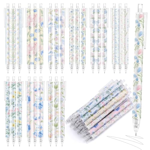 Image of Jetec 54 Pcs Coquette Blue Hydrangea Floral Pens Bulk