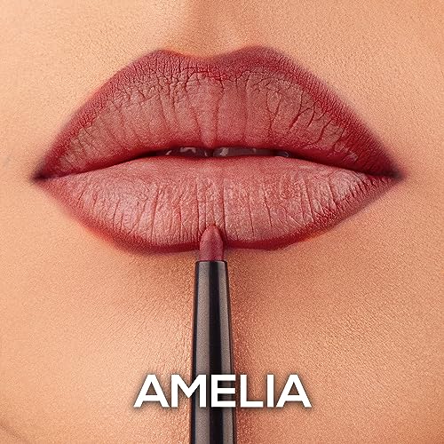 Image of RENEE Outline Lip Liner With Built-in Sharpener 06 Amelia 0.35gm, Long Lasting & Smudge Proof, Matte Finish & Rich Color Payoff, One Swipe Application
