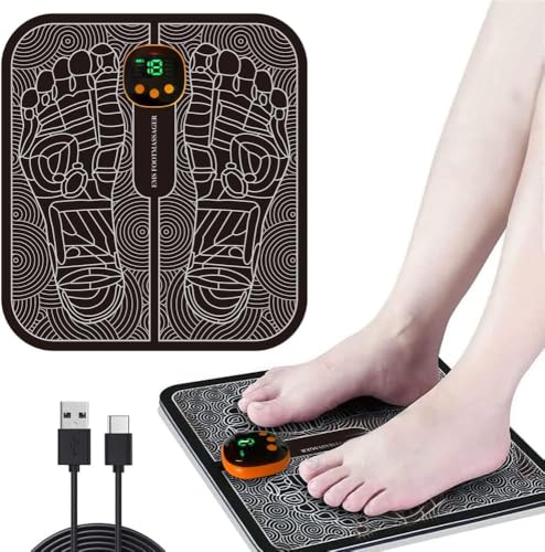 EMS Masseur de Pieds, EMS Appareil de massage électrique pour les pieds, 8 modes, 19 fréquences...