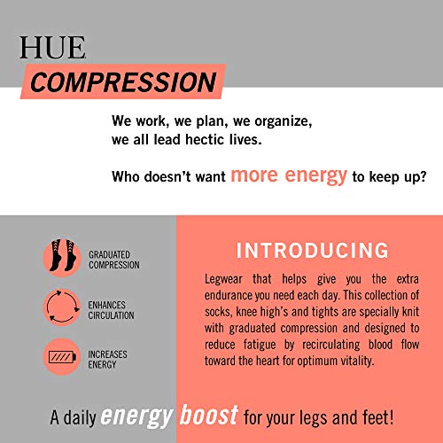 Hue Women's Graduated Compression Knee Socks 3 Pair Pack, Black/Black/Black, One Size #TOP1