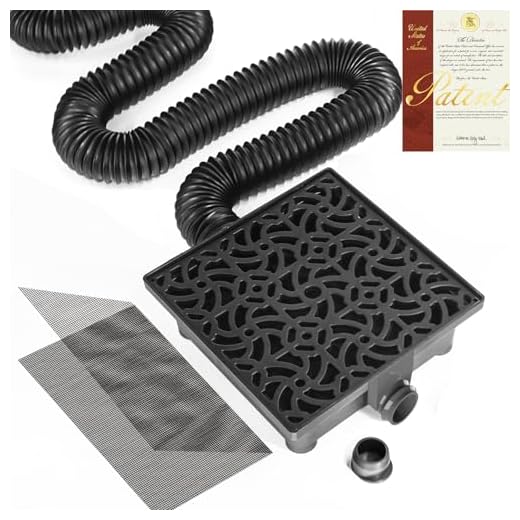Gutter Downspout Extensions, NAACOO Upgraded 12x12in Catch Basin Low Profile Downspout Extender | No Deep Dig French Drain, Flexible Pipe Extension to 8.2ft, Protect House Foundation.