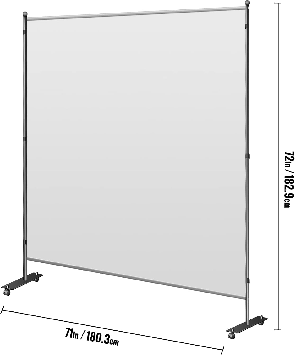 VEVOR Office Partition 71" W x 14" D x 72" H Room Divider Wall w/Thicker Non-See-Through Fabric Office Divider Steel Base Portable Office Walls Dividers Gray Room Partition for Room Office Restaurant : Office Products