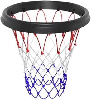 Cikiki Red de baloncesto portátil, sistema de lanzamiento y fijación fácil de instalar para aros sin borde, diseño duradero y ligero para jugar en interiores y exteriores