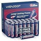WENJOOP AA Lithium Batteries 3800mAh 32 Pack, 1.5V FR6, Non-Rechargeable