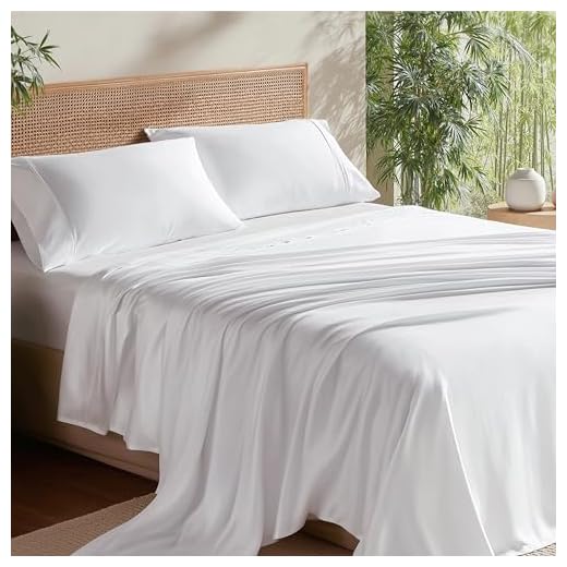 Bedsure PureWoven 100% Rayon Derived from Bamboo, Queen Sheets, 4 Pieces