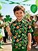 uideazone St. Patrick's Day Hawaiian Shirts for Boys Kids 7t Fashion 3D Printed Shamrock Button Down Shirt Short Sleeve Green Top Clothes 7-8T