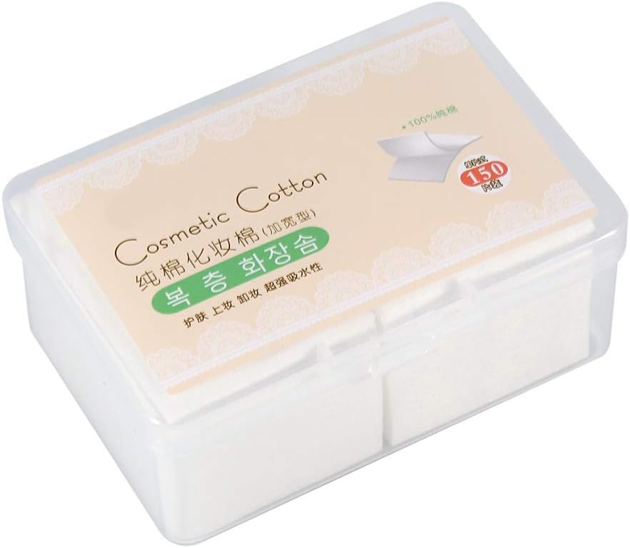 Hurrise Makeup Face Remover Cotton - Facial Cotton Cotton Pads Makeup Cotton Pads And Rounds Tips Remover Pads,Facial Cleaner For Cotton Pads & Rounds Pads,Soft White Cotton Pads