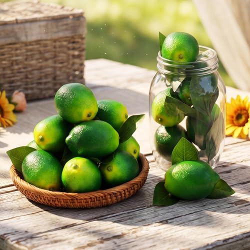 Image of 24 Pcs Fake Lemons 2.8 Inch Yellow and Green