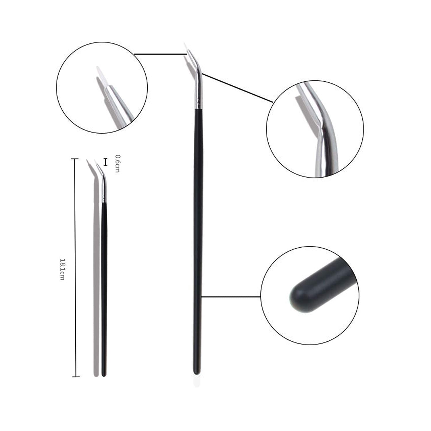 SALOCY Angled Eyeliner Brush,Fine Bent Eyeliner Brush,Eyebrow Brush, Spoolie Brush and Angled Brow Brush Sets,4 Pieces Beauty Cosmetic Tool Brushes Kits : Beauty & Personal Care