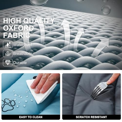 BINGPET Outdoor Travel Dog Bed for Large/Medium Dogs,Portable Waterproof Camping Mat with Carry Bag,Foldable Outside Bed,Machine Washable Indoor Pet Mat for Small,Medium and Large Dogs 26"x43" - Image 4