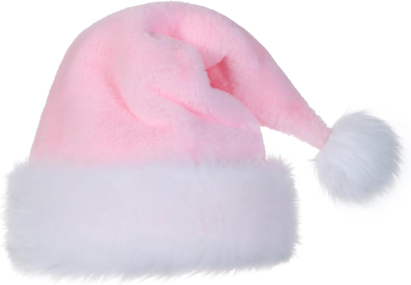Christmas Hat, Santa Hat, Xmas Holiday Hat for Adults, Super Soft Plush Santa Hat for Xmas New Year Party Headwear