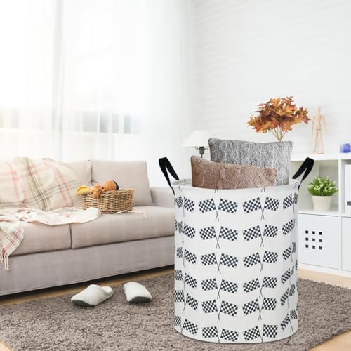 CLOCOR Kids Laundry Basket,Waterproof Baby Boys Nursery Hamper,Collapsible Fabric Storage Container,Toys Bin,Room Decor,Gift Basket(Racing