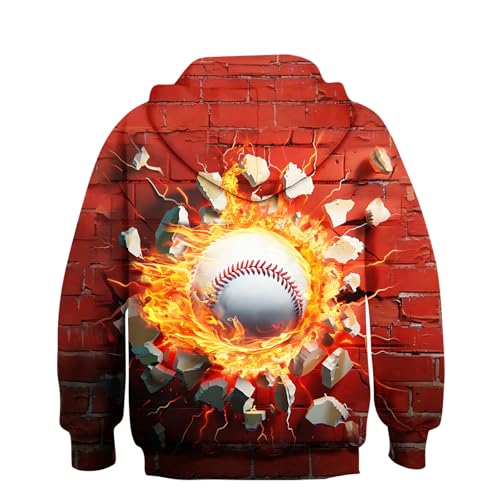 Belovecol Boys Hoodies 3D Printed Hooded Sweatshirts Casual Long Sleeve Pullover with Pocket for 6-16 Years2