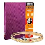 KEPYATI Corde Per Chitarra Acustica Bronzo 80/20 Strings Con Rivestimento Nanoweb, Custom Light 11-52 (.011-.052)