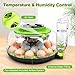 zeetmart Incubators for Hatching Eggs, 18 Eggs Incubator with Egg Candler, Auto Egg Turner, Temp & Humidity Control, Hatch Day, 360° Viewing for Chicken, Duck, Quail, Ideal for Farm, School and Lab