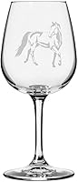 Vista 16 de Abaco Barb Body Horse - Copa de vino grabada multiusos (12.75 onzas)