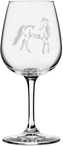 Miniatura 16 de Abaco Barb Body Horse - Copa de vino grabada multiusos (12.75 onzas)