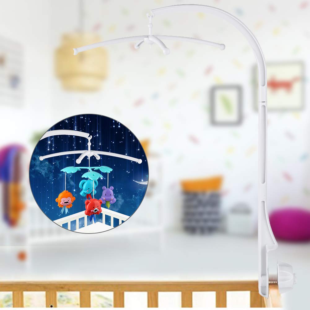26 Inch Baby Crib Mobile, Mobile Arm for Crib, ABS Plastic Infant Music Box Holder Arm Bracket for Bed Holder or Baby Bed Toy Decoration Holder