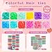 Hair Accessories for Girls, 1350P Colorful Hair Ties Set with 72P Hair Clips, Bobby Pins for Toddlers, Hair Wax Stick, Butterfly Hair Clips, Hair Barrettes with Comb Set&Organizer Box, Valentine's Day